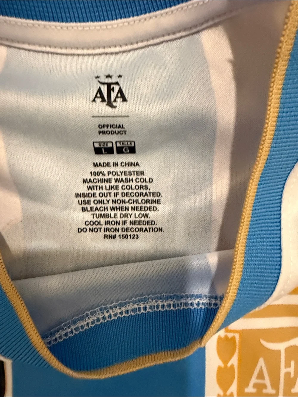 Argentina Kids Soccer Jersey - Light Blue & White